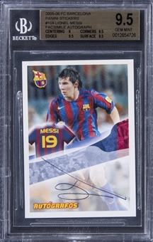 2005-06 Panini Stickers FC Barcelona #109 Lionel Messi - BGS GEM MINT 9.5